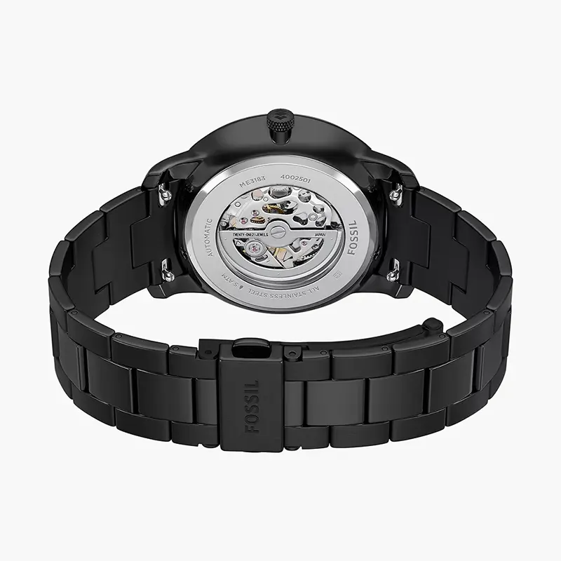 Fossil Neutra Black Skeleton Dial Automatic Men's Watch | ME3183